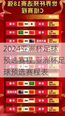 亚洲杯足球预选赛程,亚洲杯足球预选赛程表