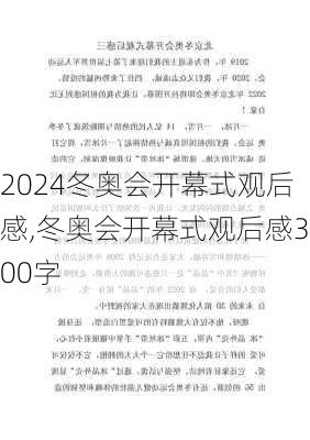 冬奥会开幕式观后感,冬奥会开幕式观后感300字