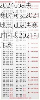 cba决赛时间表2021地点,cba决赛时间表2021打几场