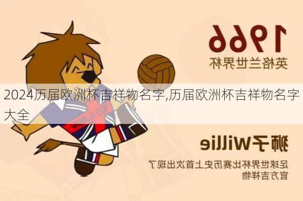 历届欧洲杯吉祥物名字,历届欧洲杯吉祥物名字大全