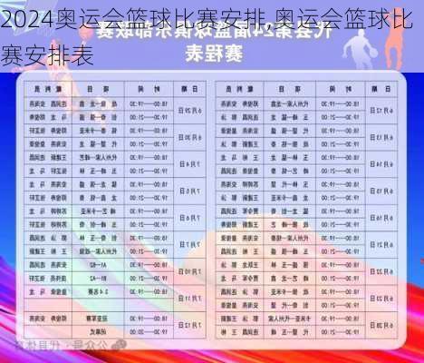 奥运会篮球比赛安排,奥运会篮球比赛安排表