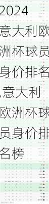 意大利欧洲杯球员身价排名,意大利欧洲杯球员身价排名榜