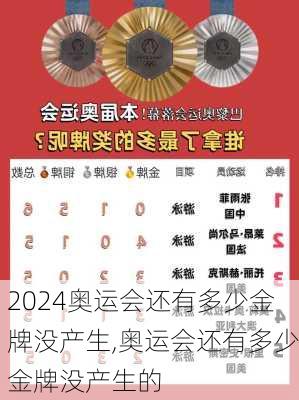 奥运会还有多少金牌没产生,奥运会还有多少金牌没产生的