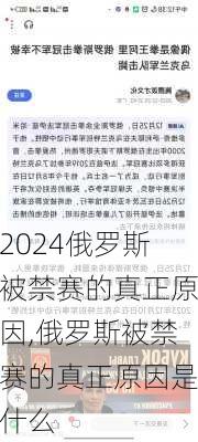 俄罗斯被禁赛的真正原因,俄罗斯被禁赛的真正原因是什么