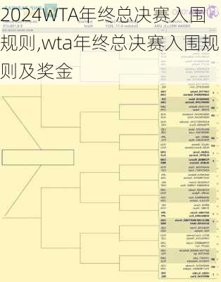 WTA年终总决赛入围规则,wta年终总决赛入围规则及奖金