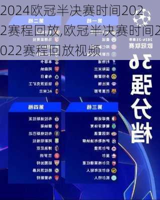 欧冠半决赛时间2022赛程回放,欧冠半决赛时间2022赛程回放视频