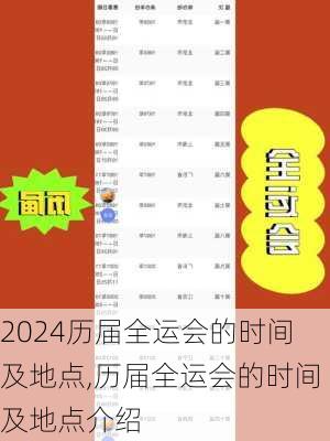 历届全运会的时间及地点,历届全运会的时间及地点介绍
