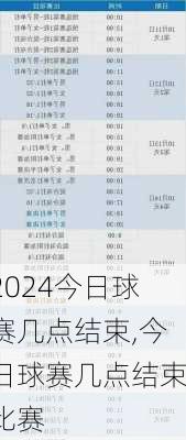 今日球赛几点结束,今日球赛几点结束比赛