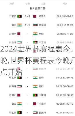 世界杯赛程表今晚,世界杯赛程表今晚几点开始