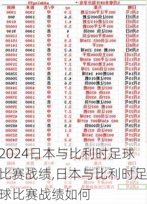 日本与比利时足球比赛战绩,日本与比利时足球比赛战绩如何