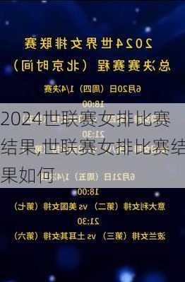 世联赛女排比赛结果,世联赛女排比赛结果如何