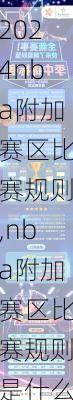 nba附加赛区比赛规则,nba附加赛区比赛规则是什么
