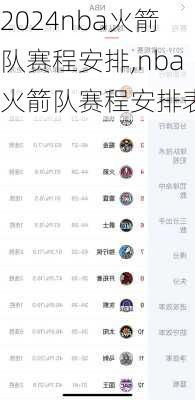 nba火箭队赛程安排,nba火箭队赛程安排表