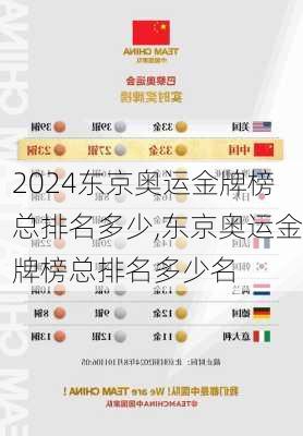 东京奥运金牌榜总排名多少,东京奥运金牌榜总排名多少名