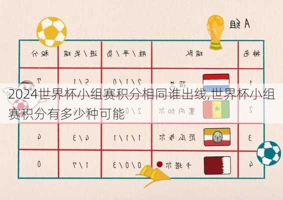 世界杯小组赛积分相同谁出线,世界杯小组赛积分有多少种可能