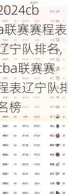 cba联赛赛程表辽宁队排名,cba联赛赛程表辽宁队排名榜