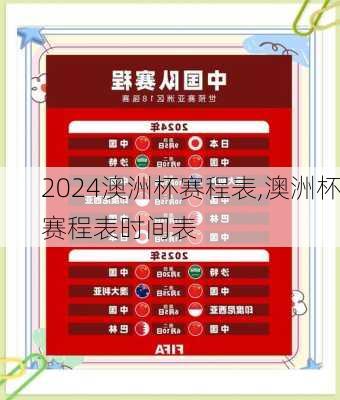 澳洲杯赛程表,澳洲杯赛程表时间表
