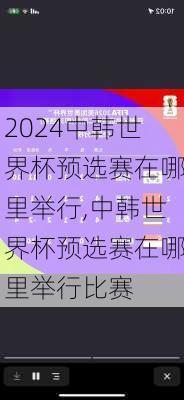 中韩世界杯预选赛在哪里举行,中韩世界杯预选赛在哪里举行比赛