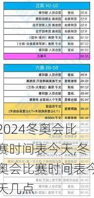 冬奥会比赛时间表今天,冬奥会比赛时间表今天几点