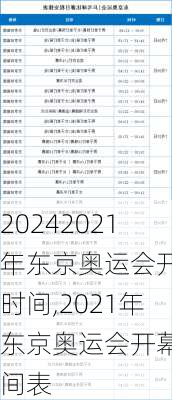 2021年东京奥运会开幕时间,2021年东京奥运会开幕时间表