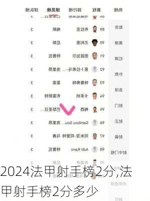 法甲射手榜2分,法甲射手榜2分多少