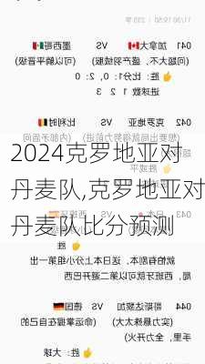 克罗地亚对丹麦队,克罗地亚对丹麦队比分预测