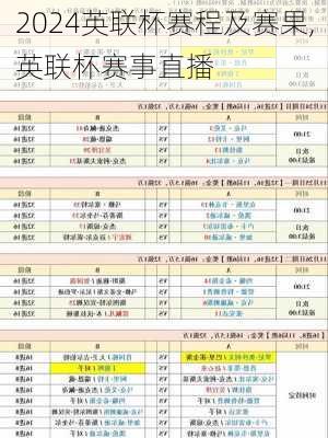 英联杯赛程及赛果,英联杯赛事直播