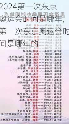 第一次东京奥运会时间是哪年,第一次东京奥运会时间是哪年的