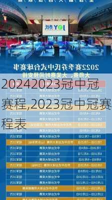 2023冠中冠赛程,2023冠中冠赛程表