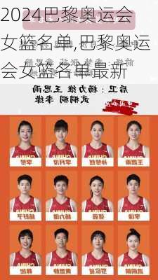 巴黎奥运会女篮名单,巴黎奥运会女篮名单最新