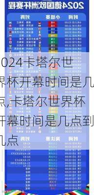 卡塔尔世界杯开幕时间是几点,卡塔尔世界杯开幕时间是几点到几点