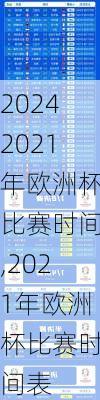 2021年欧洲杯比赛时间,2021年欧洲杯比赛时间表