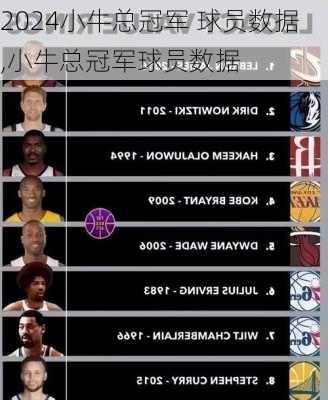小牛总冠军 球员数据,小牛总冠军球员数据