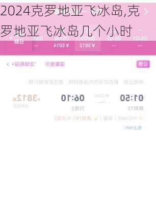 克罗地亚飞冰岛,克罗地亚飞冰岛几个小时