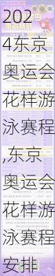 东京奥运会花样游泳赛程,东京奥运会花样游泳赛程安排