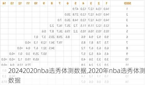 2020nba选秀体测数据,2020年nba选秀体测数据