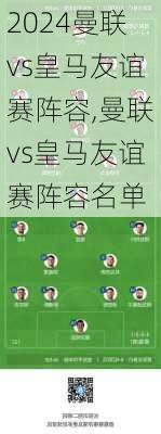 曼联vs皇马友谊赛阵容,曼联vs皇马友谊赛阵容名单