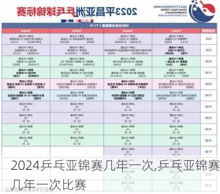 乒乓亚锦赛几年一次,乒乓亚锦赛几年一次比赛