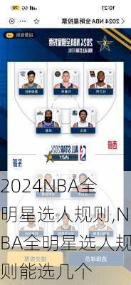 NBA全明星选人规则,NBA全明星选人规则能选几个