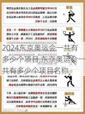 东京奥运会一共有多少个项目,东京奥运会一共有多少个项目名称