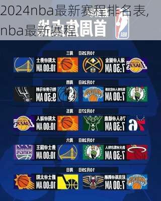 nba最新赛程排名表,nba最新赛程