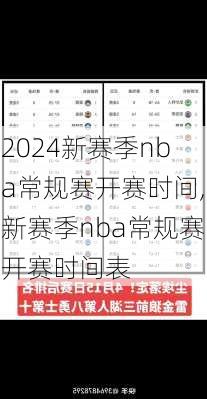 新赛季nba常规赛开赛时间,新赛季nba常规赛开赛时间表