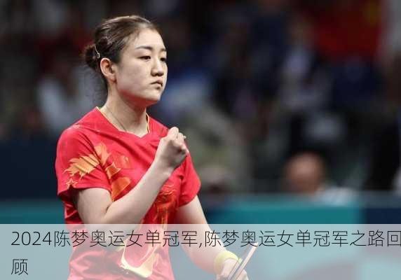 陈梦奥运女单冠军,陈梦奥运女单冠军之路回顾