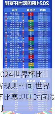 世界杯比赛规则时间,世界杯比赛规则时间限制
