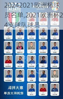 2021欧洲杯球员名单,2021欧洲杯24支球队球员