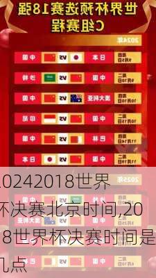 2018世界杯决赛北京时间,2018世界杯决赛时间是几点