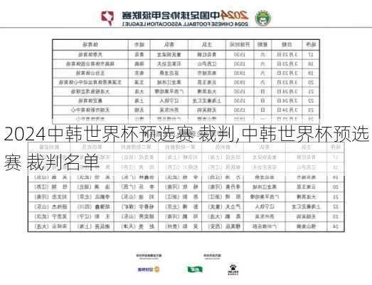 中韩世界杯预选赛 裁判,中韩世界杯预选赛 裁判名单