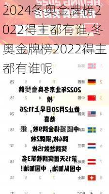冬奥金牌榜2022得主都有谁,冬奥金牌榜2022得主都有谁呢