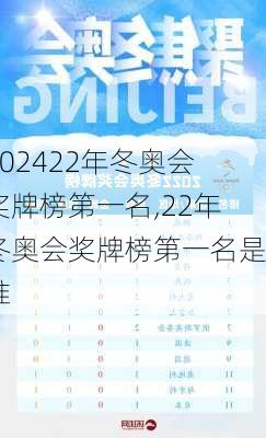 22年冬奥会奖牌榜第一名,22年冬奥会奖牌榜第一名是谁