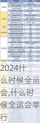 什么时候全运会,什么时候全运会举行